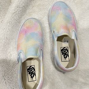 Size 6 Womens watercolor Vans